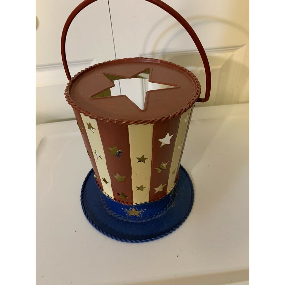 July 4TH‎ Hat Lantern Shade Metal Sculpture